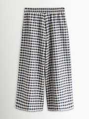 Weekend MaxMara Blue Donare Gingham Wide Leg Trousers - Image 8 of 11