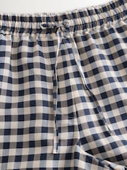 Weekend MaxMara Blue Donare Gingham Wide Leg Trousers - Image 9 of 11