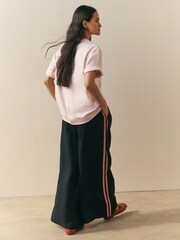 黑色 - Nothing Ordinary Linen Wide Leg Trousers - 图片2 / 5
