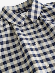 Weekend MaxMara Blue Strano Loose Fit Gingham Blouse - Image 9 of 10