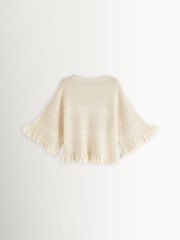 Weekend MaxMara White Palato Loose Fit Open Knit Jumper - Image 2 of 5