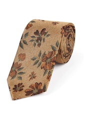 Skopes Yellow Skopes Yellow Floral Silk Tie and Pocket Square Set - Image 2 of 4