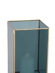 Pacific Lifestyle Brass Glass Panelled Square Candle Holder - Image 5 of 6