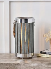 Pacific Grey Small Austell Wash Wood Lantern - Image 1 of 6