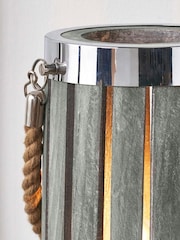 Pacific Grey Small Austell Wash Wood Lantern - Image 4 of 6