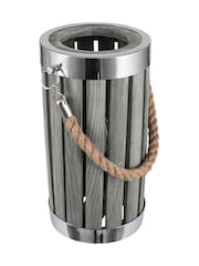 Pacific Grey Small Austell Wash Wood Lantern - Image 6 of 6