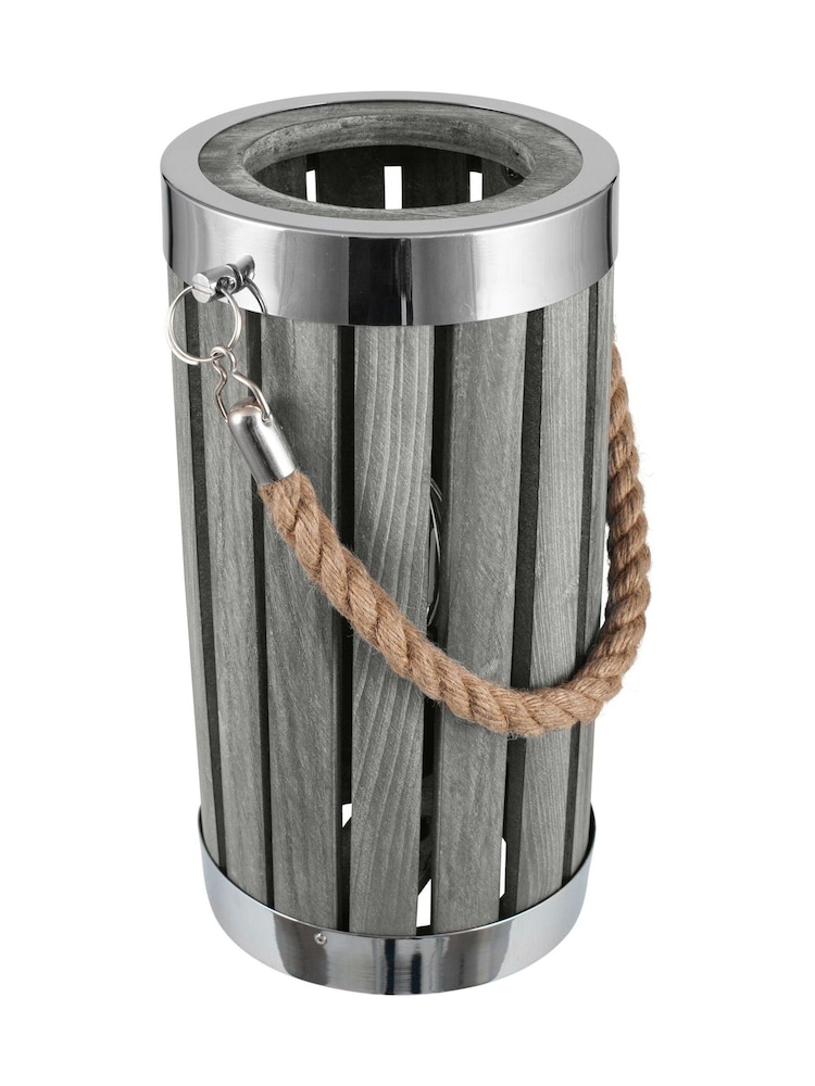 Pacific Grey Small Austell Wash Wood Lantern - Image 6 of 6