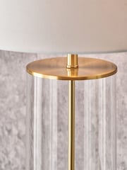 Pacific Champagne Gold Westwood Clear Glass Metal Table - Image 3 of 6