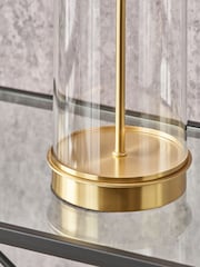 Pacific Champagne Gold Westwood Clear Glass Metal Table - Image 4 of 6