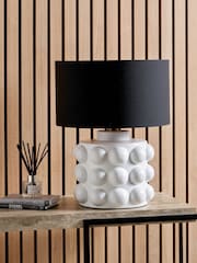 Pacific White Large Serenity Bobbled Ceramic Ceiling Light - Image 1 of 6