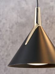 Pacific Black 3 Drop LED Pendant Ceiling Light - Image 3 of 6