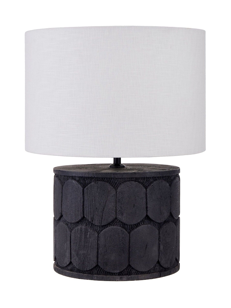 Pacific Black Cezara Embossed Wood Wide Table - Image 1 of 6