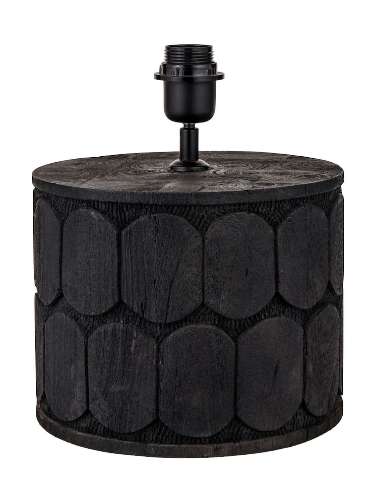 Pacific Black Cezara Embossed Wood Wide Table - Image 2 of 6