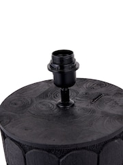 Pacific Black Cezara Embossed Wood Wide Table - Image 4 of 6