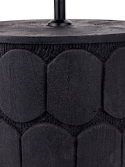 Pacific Black Cezara Embossed Wood Wide Table - Image 5 of 6