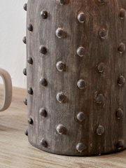 Pacific Grey Kali Textured Dot Stoneware Table - Image 3 of 6