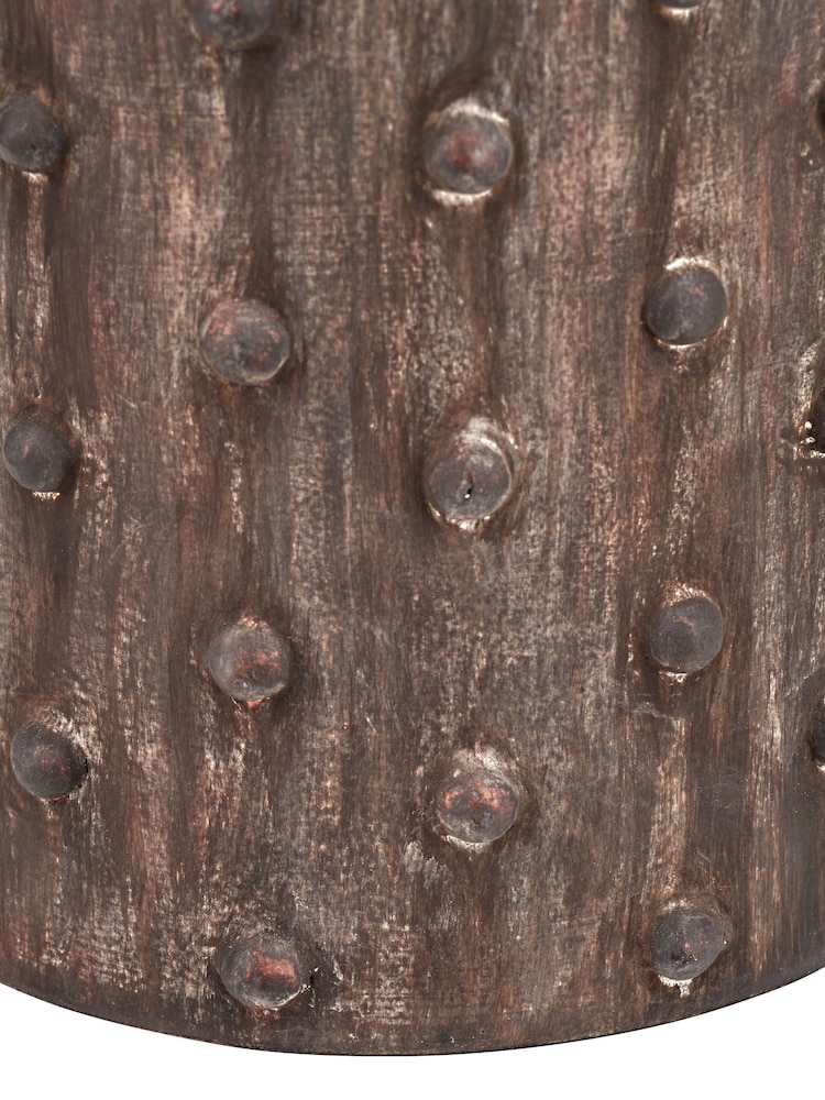 Pacific Grey Kali Textured Dot Stoneware Table - Image 6 of 6