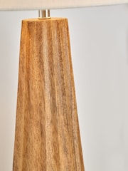 Pacific Natural Mango Wood Textured Cone Table - Image 4 of 6