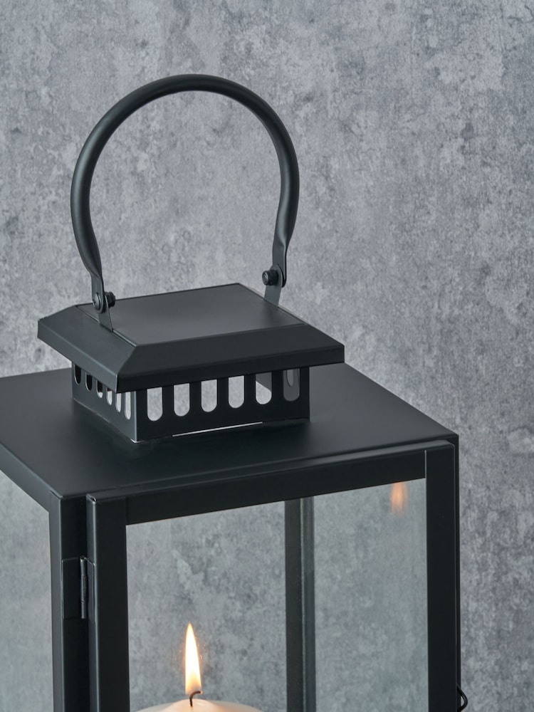 Pacific Lifestyle Black Glass Rectangular Candle Holder - Image 2 of 6