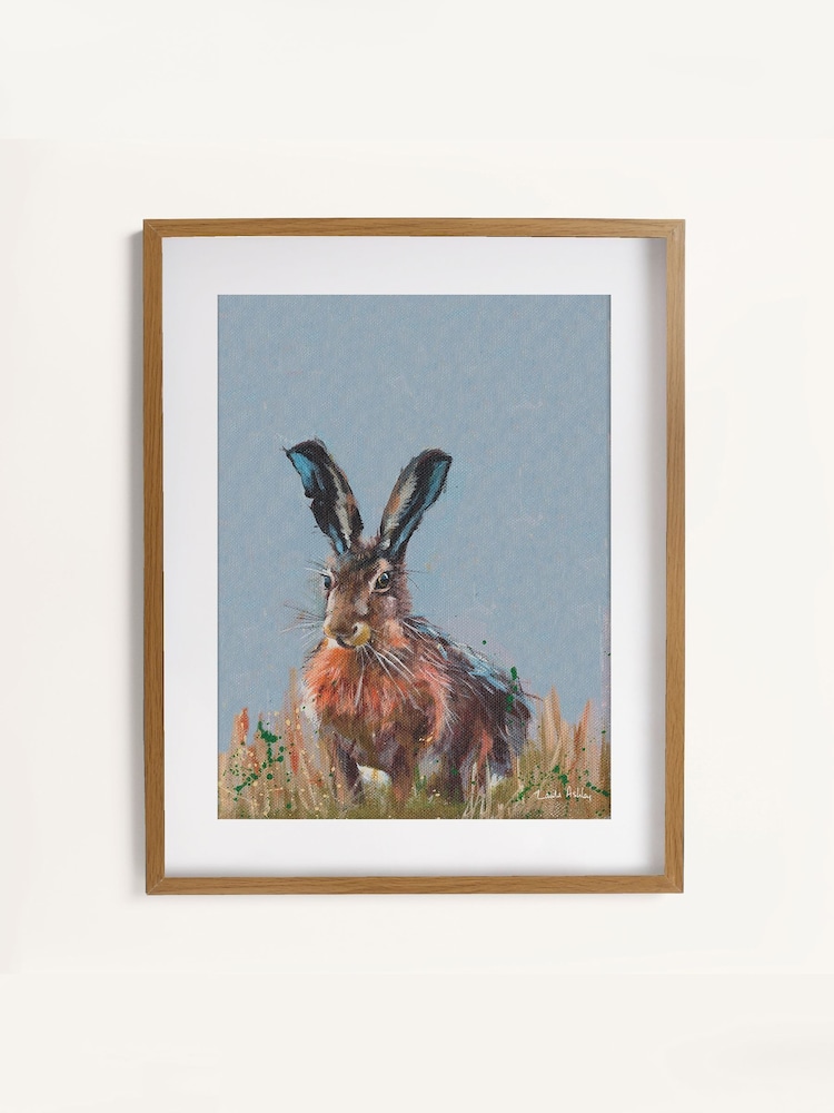 Laura Ashley Blue Hare 73 x 103 cm Wood Small Frame - Image 2 of 4
