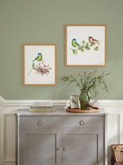 Laura Ashley Blue Tit Bird 73 x 103 cm Wood Large Frame - Image 1 of 4