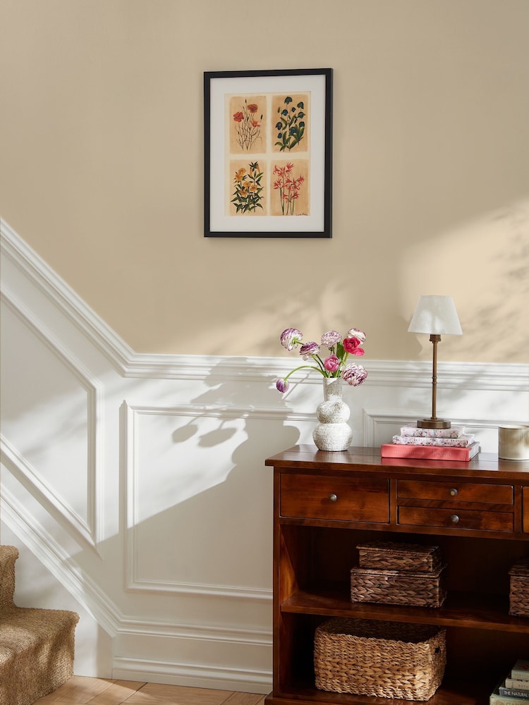 Laura Ashley Yellow Antique Flowers 73 x 103 cm Small Frame - Image 1 of 4