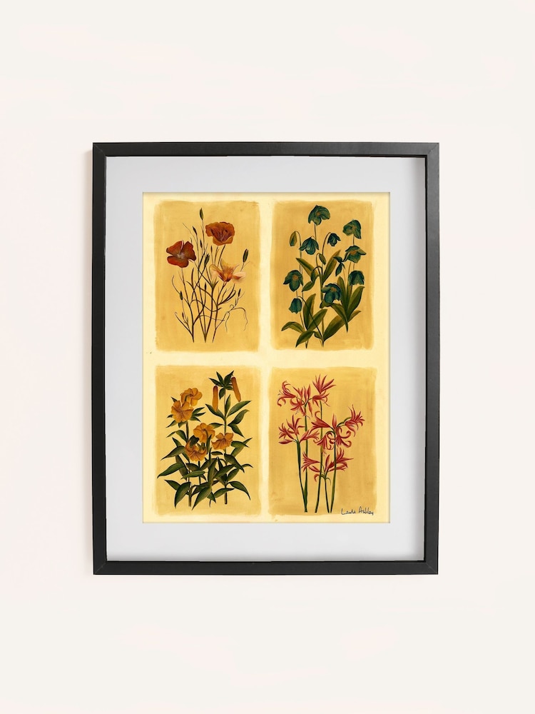 Laura Ashley Yellow Antique Flowers 73 x 103 cm Small Frame - Image 2 of 4