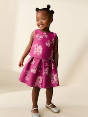 Red Floral Scuba Top and Skirt Set (3mths-7yrs) - Image 2 of 8