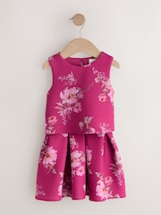 Red Floral Scuba Top and Skirt Set (3mths-7yrs) - Image 5 of 8