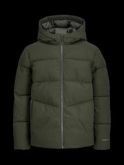 JACK & JONES JUNIOR Green Hooded Puffer Jacket - Image 6 of 6