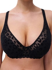 Chantelle Girls Leopard Plunge Underwired T-Shirt Black Bra - Bild 3 von 4