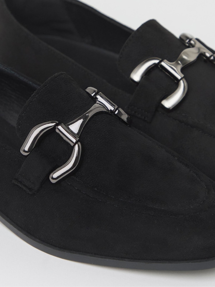 JD Williams Black Extra Wide Fit Classic Loafer With Snaffle Trim - Image 4 of 4 JD Williams Black Extra Wide Fit Classic Loafer With Snaffle Trim - Image 4 of 4