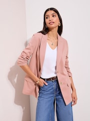 Friends Like These Pink Stretch Twill Blazer - Image 1 of 5