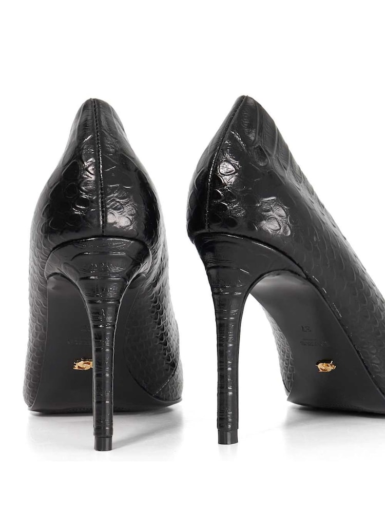 Dune London Black Assured High Heeled Pointed Courts - Image 6 of 6