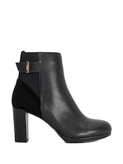 Dune London Black Olens Block Heel 50/50 Ankle Boot - Image 2 of 6