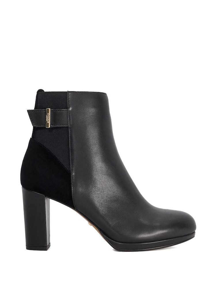 Dune London Black Olens Block Heel 50/50 Ankle Boot - Image 2 of 6 Dune London Black Olens Block Heel 50/50 Ankle Boot - Image 2 of 6