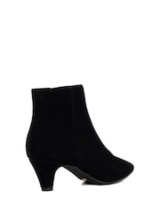 Dune London Black Omira Kitten Heel Sock Boots - Image 4 of 6