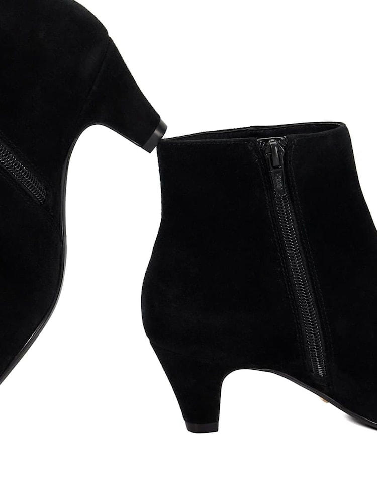 Dune London Black Omira Kitten Heel Sock Boots - Image 6 of 6