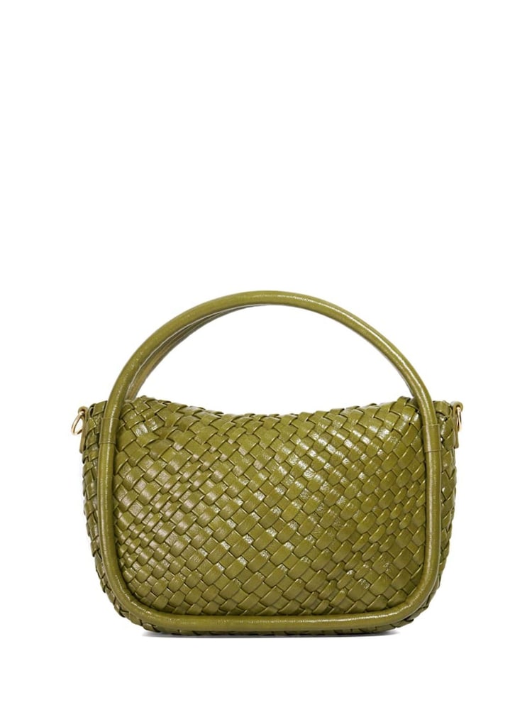 Dune London Green Dinideliberate Mini Woven Grab Bag - Image 2 of 5 Dune London Green Dinideliberate Mini Woven Grab Bag - Image 2 of 5