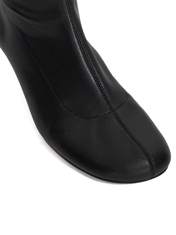 Dune London Black Outstanding Round Toe Sock Boot - Image 6 of 6 Dune London Black Outstanding Round Toe Sock Boot - Image 6 of 6
