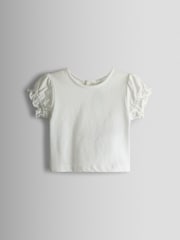 JoJo Maman Bébé Blue Smocked Dungaree, T-Shirt & Headband Set - Image 4 of 7