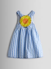 JoJo Maman Bébé Blue Cross Back Applique Sun Dress - Image 1 of 4