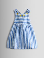 JoJo Maman Bébé Blue Cross Back Applique Sun Dress - Image 2 of 4