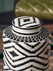 Pacific Black Chirala Ceramic Printed Lidded Ginger Jewellery Storage - Image 2 of 6