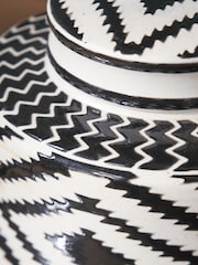 Pacific Black Chirala Ceramic Printed Lidded Ginger Jewellery Storage - Image 4 of 6