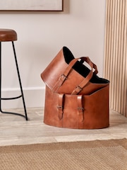 Pacific Lifestyle Tan Alessio Leather Handled Storage - Image 1 of 5
