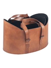 Pacific Lifestyle Tan Alessio Leather Handled Storage - Image 3 of 5