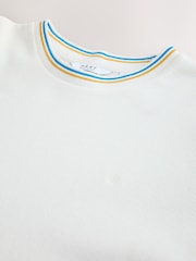 Ecru White Textured Tipped Ecru White T-Shirt - Image 7 of 8