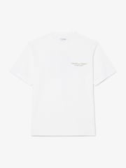 Lacoste White Classic Fit Back Print and Embroidery Detail T-Shirt - Image 1 of 5