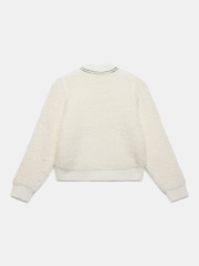 Mint Velvet Cream Boucle Bomber Jacket - Image 8 of 8